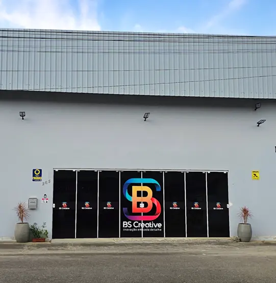 Fachada da BS Creative em Rodeio, SC