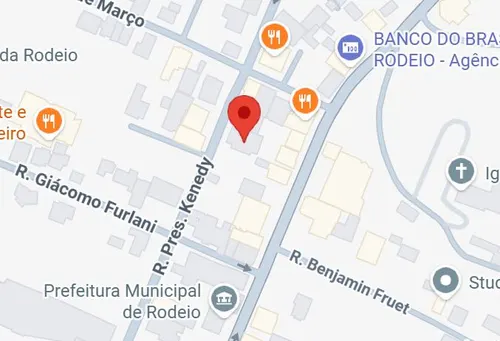 Mapa — R. Pres. Kenedy, 265 - Centro, Rodeio - SC, 89136-000